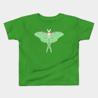 PATIENT LUNA MOTH BUTTERFLY Kids T-Shirt