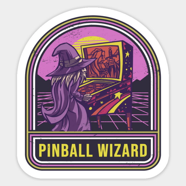 Retro Pinball Wizard Sticker by Cosmo Gazoo