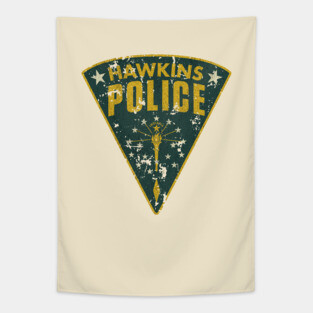 Hawkins Police Department Patch Tapestry