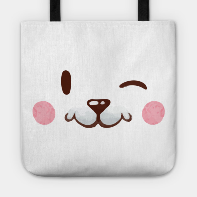 Cute Watercolor bunny Face Tote by Tshirtiz