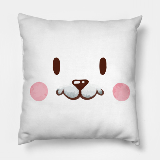 Cute Watercolor bunny Face Pillow by Tshirtiz