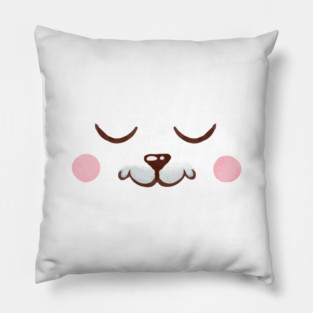 Cute Watercolor bunny Face Pillow