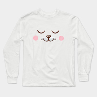 Cute Watercolor bunny Face Long Sleeve T-Shirt
