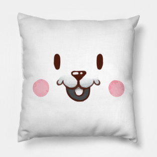 Cute Watercolor bunny Face Pillow