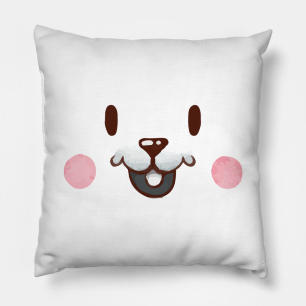 Cute Watercolor bunny Face Pillow by Tshirtiz