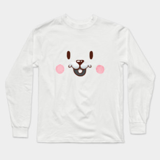 Cute Watercolor bunny Face Long Sleeve T-Shirt