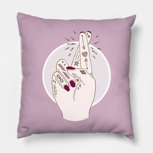 Fingers Crossed Pillow