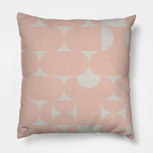 Cozy Shapes / Modern Geometry in Blush Pillow