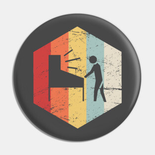 Retro 70s Pinball Player Pin