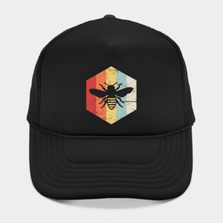 Retro 70s Beekeeper Bee Hexagon Hat