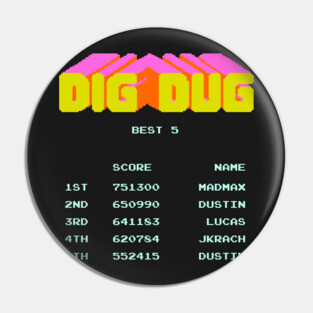 Dig Dug High Score Pin