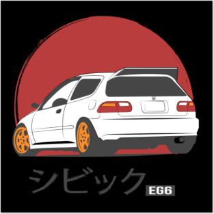 Honda Civic EG Japan Posters and Art
