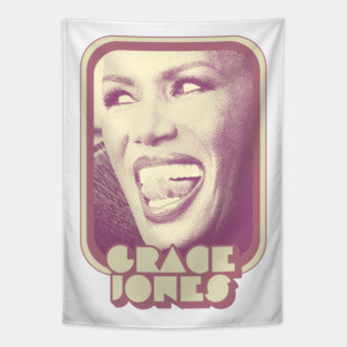Grace Jones / Retro Style 80s Aesthetic Design Tapestry