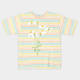 white black jack flowers 2 Kids T-Shirt