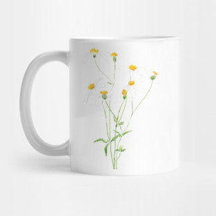 white black jack flowers 2 Mug