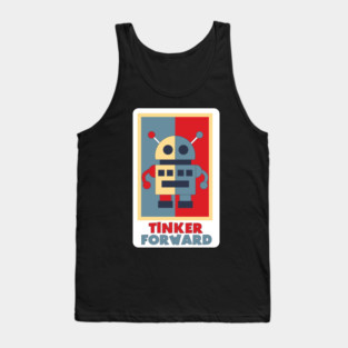 Tinker Robot Tri Color Retro Tank Top