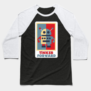 Tinker Robot Tri Color Retro Baseball T-Shirt