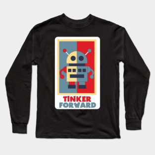 Tinker Robot Tri Color Retro Long Sleeve T-Shirt