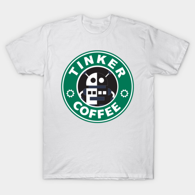Tinker Forward Robot Coffee T-Shirt by Tinker Forward Store