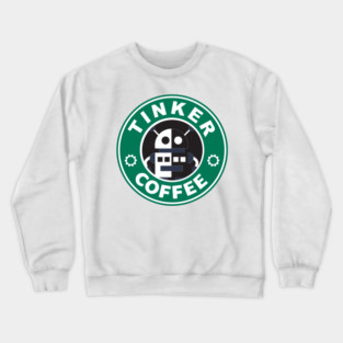 Tinker Forward Robot Coffee Crewneck Sweatshirt