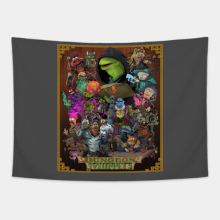 Dungeon Muppets (With Bordered Background) Tapestry