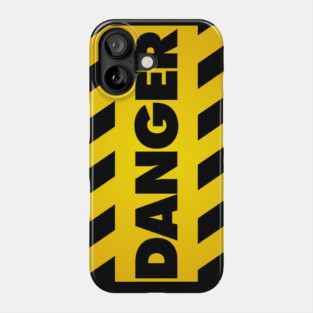 Yellow Danger Sign Phone Case