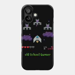 Retro Space Arcade Video Game Phone Case