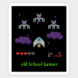 Retro Space Arcade Video Game Sticker