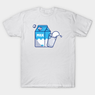 Milk, Milk Box and glass T-Shirt