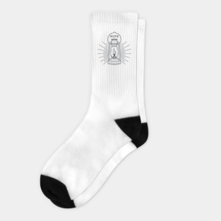 Lantern of Hope Illustration Socks