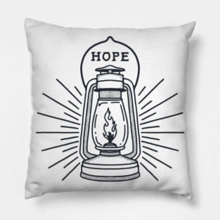Lantern of Hope Illustration Pillow
