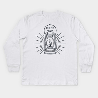 Lantern of Hope Illustration Kids Long Sleeve T-Shirt