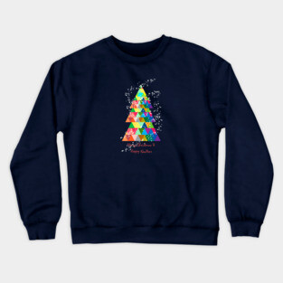 christmas tree colorful Crewneck Sweatshirt