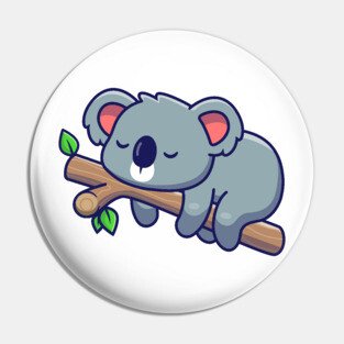 Cute koala sleeping Pin