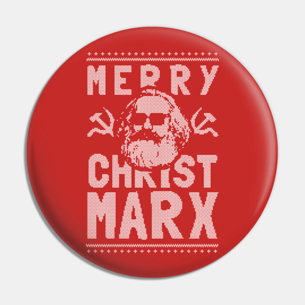Merry Christ Marx Pin by dumbshirts