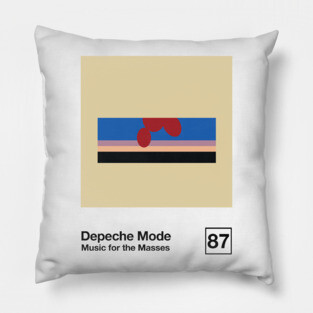 Music For The Masses / Minimalist Graphic Design Artwork Pillow
