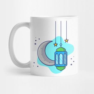 Ramadan lantern lamp with moon Mug