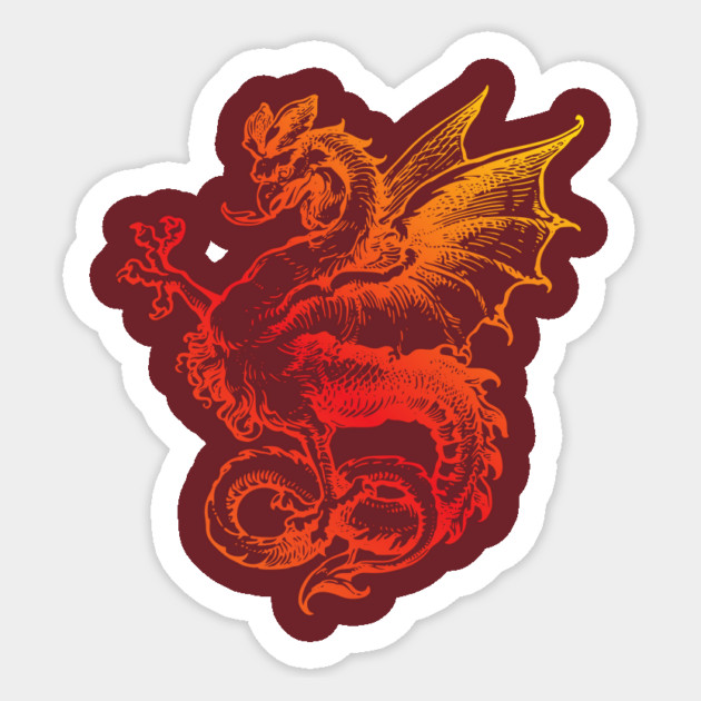 Awesome Dragon Sticker by Nonstop Shirts