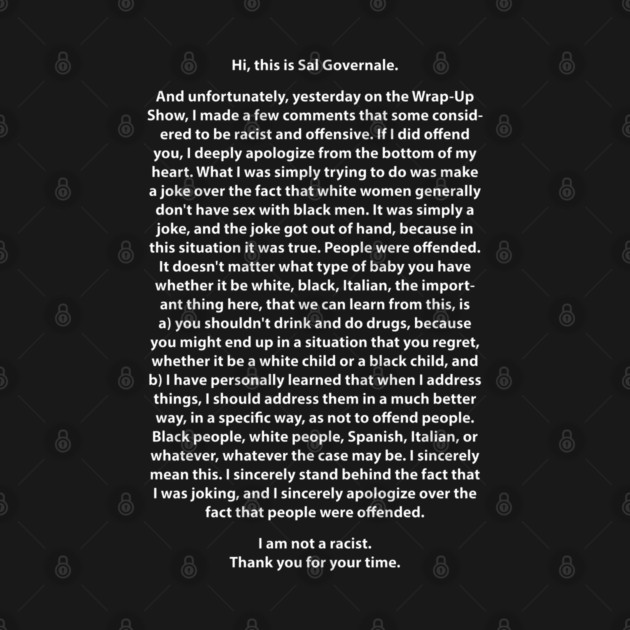 Sal's Apology by Howchie