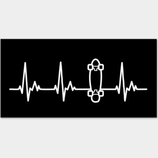My Heart Beats for Skateboarding Posters and Art