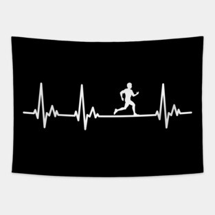 Runner Marathon Running Men Tapestry