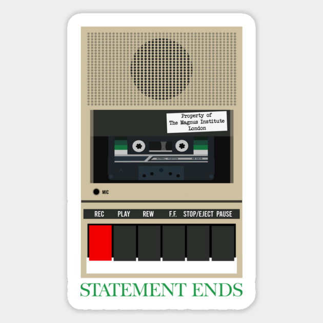 Statement Ends - Tape Recorder Magnet by Rusty Quill