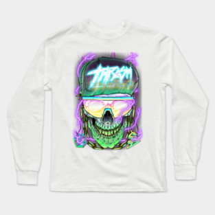 Electro Thrash Skull Long Sleeve T-Shirt