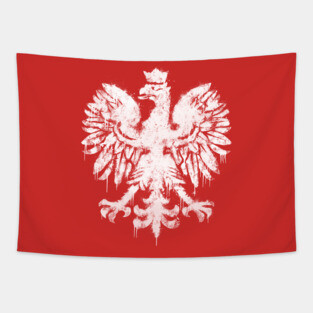 Polish Eagle Graffiti Tapestry