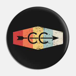 Retro Vintage Cross Country Logo Pin