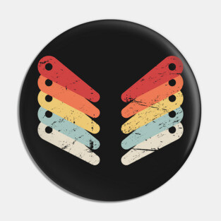Retro Distressed Pinball Flippers Pin