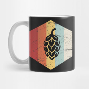 Retro Hops & Homebrew Beer Mug