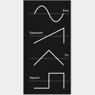 Synthesizer Nerd Audio Waveforms Posters and Art