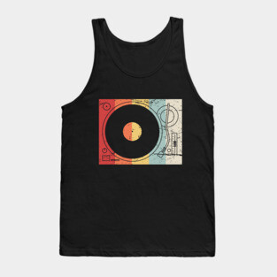 Retro 70s Record Player Tank Top