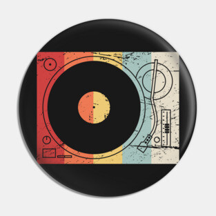 Retro 70s Record Player Pin